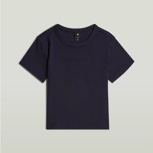 G-Star G-Script Baby Brother Top Navy Womens Size Large